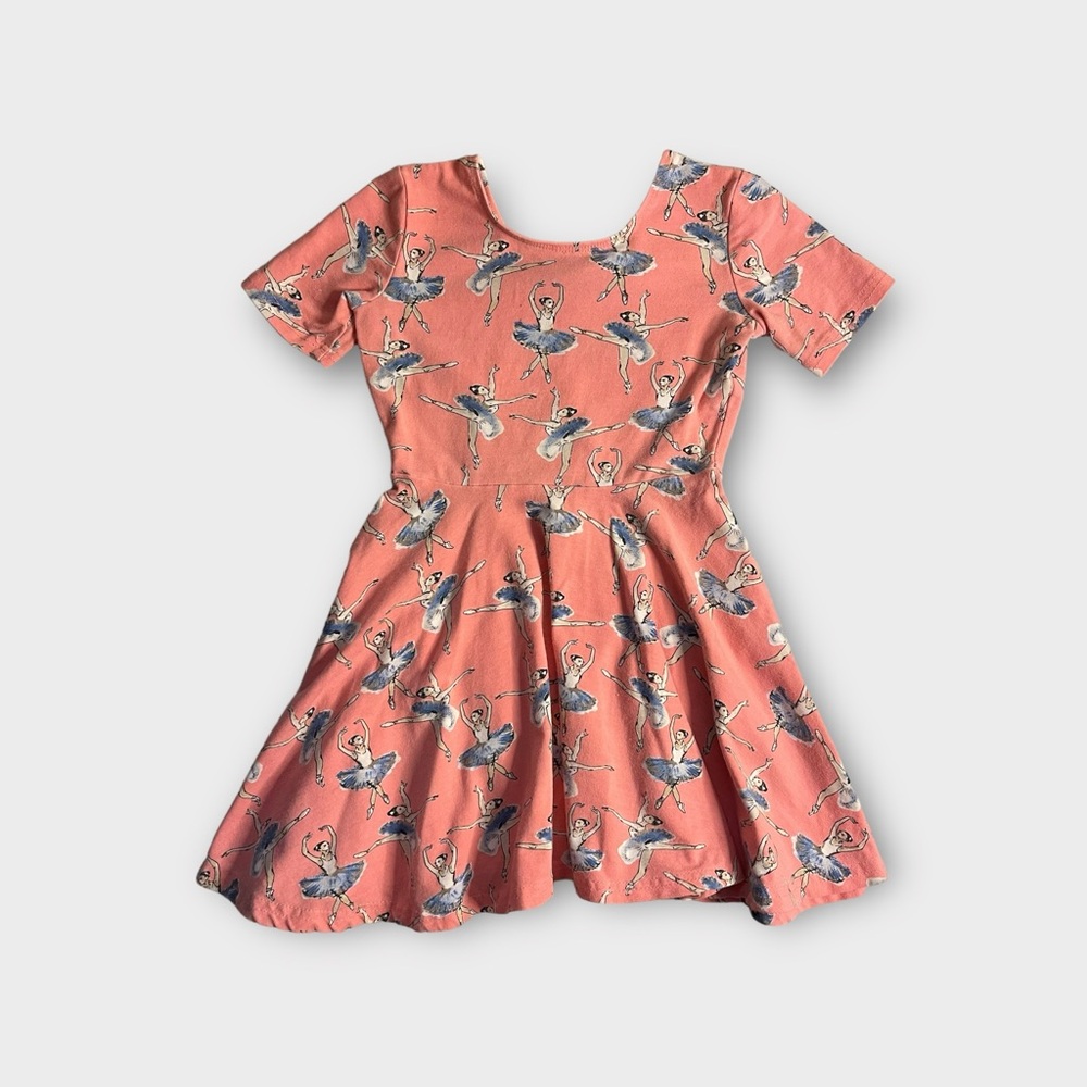 Rock Your Kid Ballerina Pattern Twirl Dress